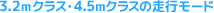 3.2m・4.5mクラスの走行モード