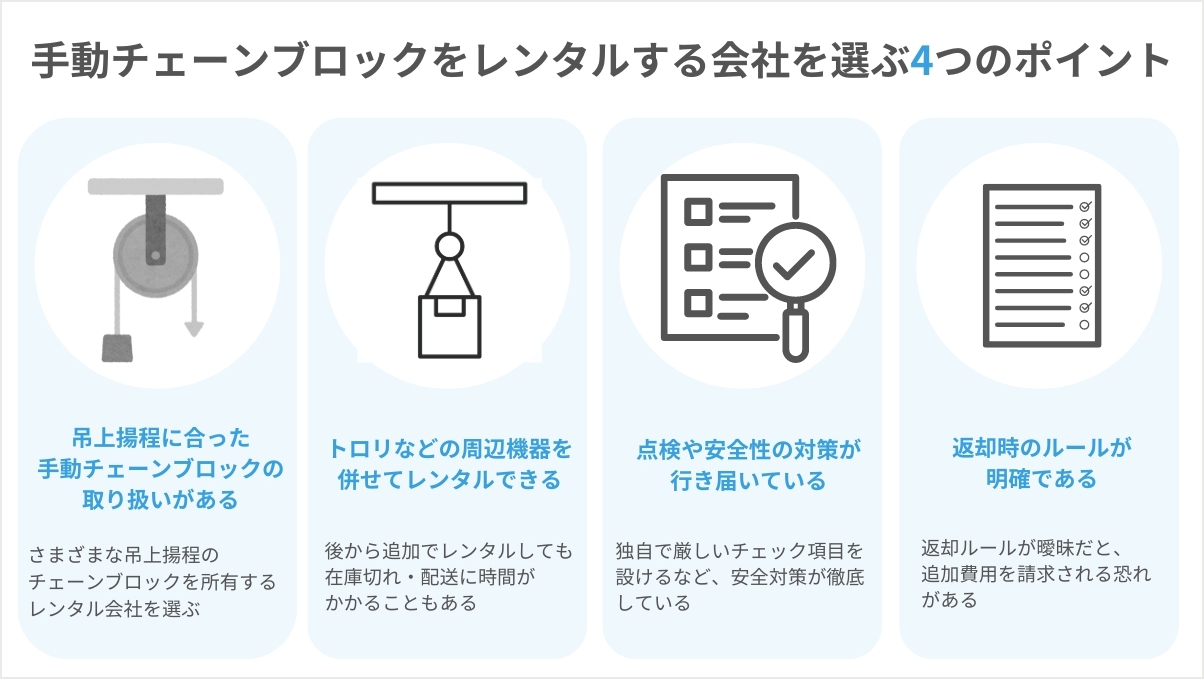 手動チェーンブロックとは？レンタルのポイントやおすすめの商品を紹介│Blue talk