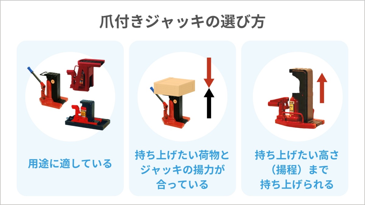 爪付きジャッキとは？使用上の注意点やおすすめ商品を網羅的に紹介 