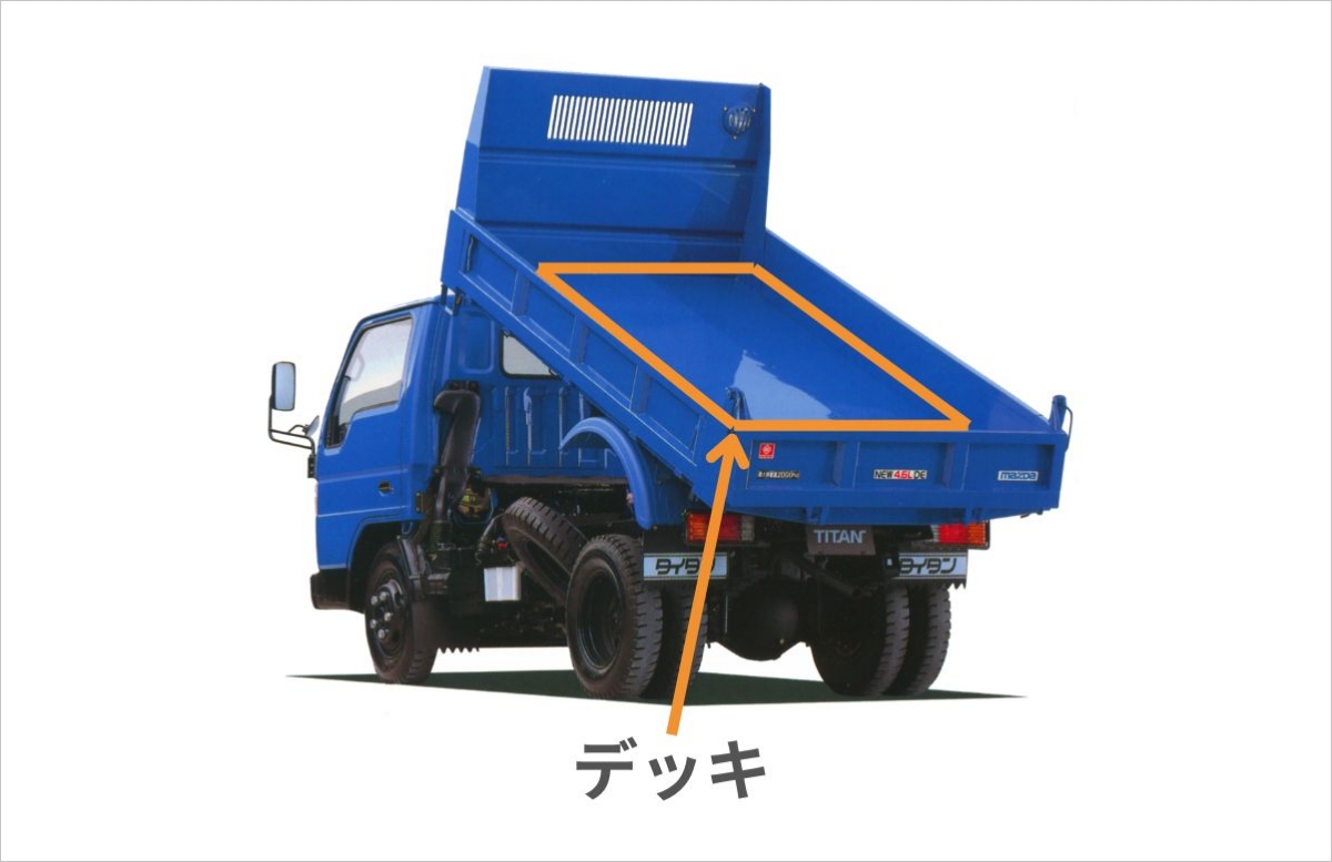 ダンプカー（ダンプ）の荷台の名称まとめ｜各部の部品やパーツの役割も