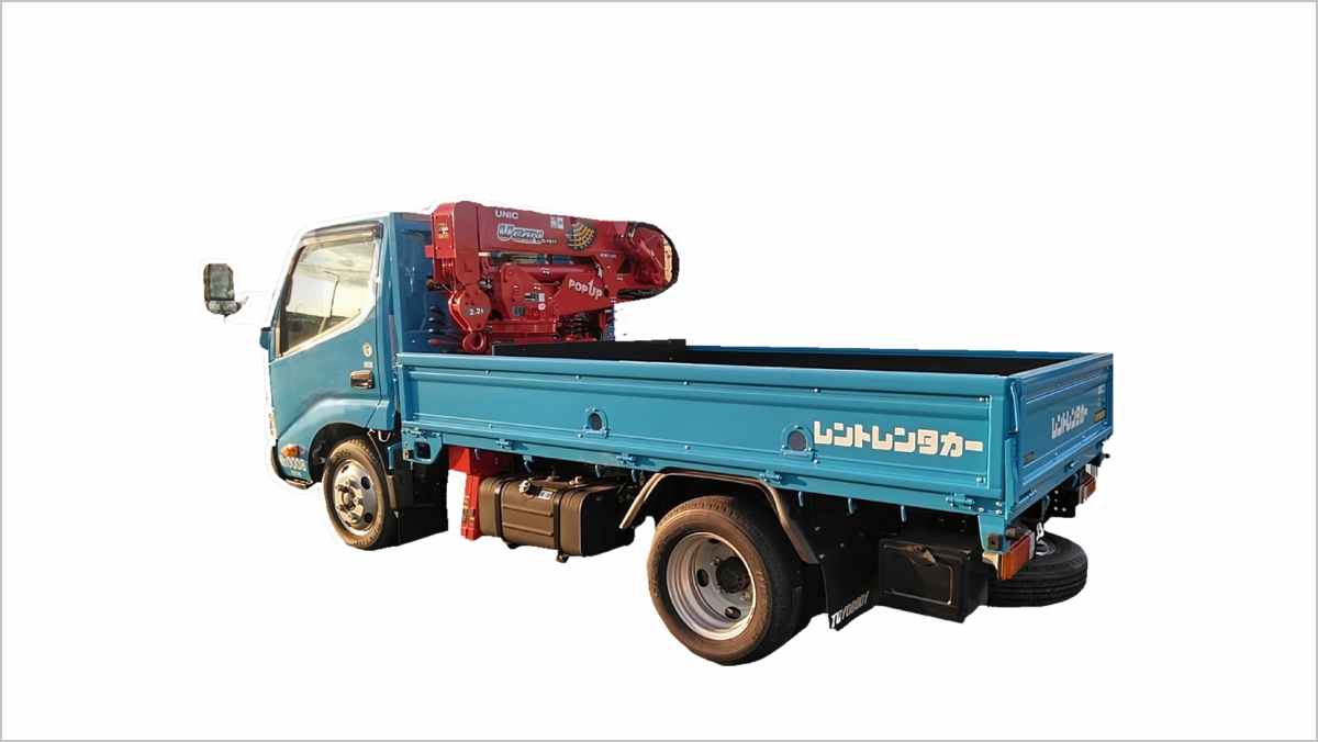 クレーン付きトラック（ユニック車）のレンタル料金は？2t・3t・4tなど