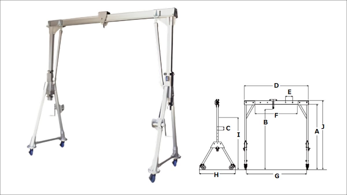 移動式門型ホイスト　0.５t 屋内使用 移動式門型ホイスト 0.5t 屋内使用 【公式通販】