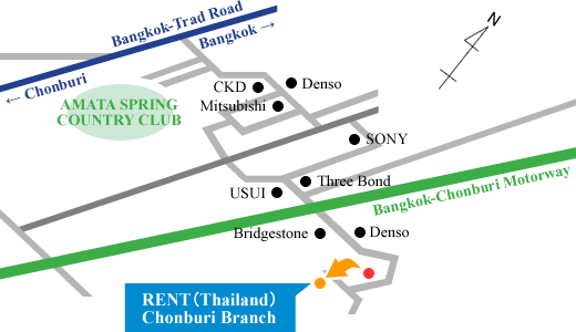 チョンブリ営業所 地図