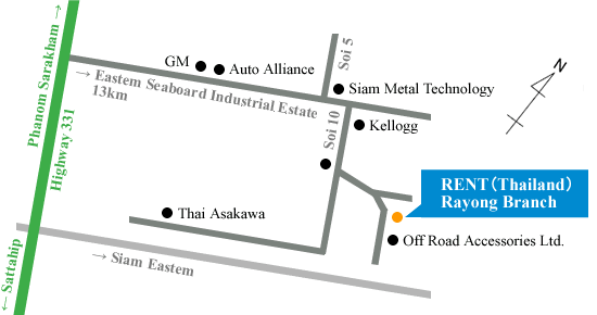 ラヨーン営業所 地図