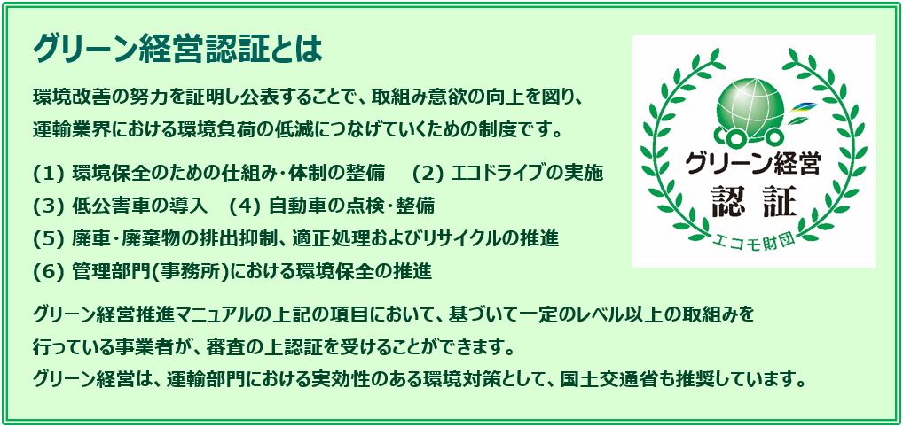 グリーン経営認証とは