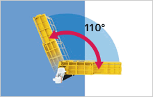 110°の旋回