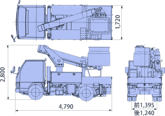 9mタイプ作業範囲図