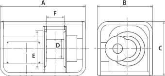 電動ウィンチ　100V　寸法図