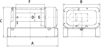 電動ウィンチ　100V　寸法図