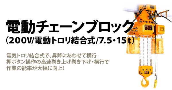 産機 建機レンタル 電動チェーンブロック 0v 電動トロリ結合式 7 5t 10t 株式会社レント 産機 建機レンタル 電動チェーンブロック 0v 電動トロリ結合式 7 5t 10t 株式会社レント