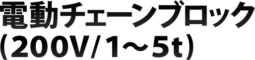 電動チェーンブロック(200V/1～5t)