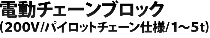 電動チェーンブロック(200V/パイロットチェーン仕様/1～5t)