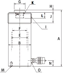 E形パワージャッキ寸法図