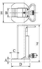 シリンダジャッキ寸法図