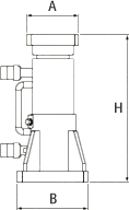 複動ジャッキ寸法図