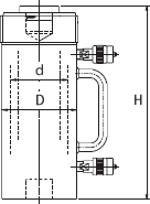 複動ジャッキ寸法図