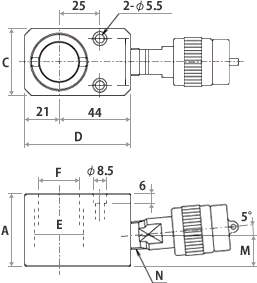 パワージャッキE5S1.5寸法図