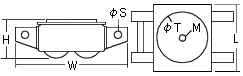 設置用ローラー寸法図