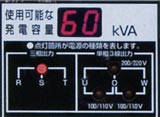 使用可能な発電容量/三相出力表示例