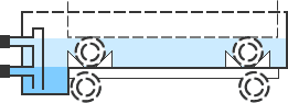 オイルガード S タイヤ付を横から見た断面図