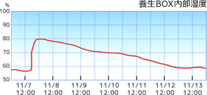 養生BOX内部湿度