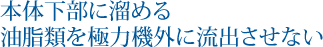 安心のオイルガード容量で機内の総油量以上をカバーします