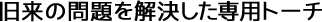 旧来の問題を解決した専用トーチ
