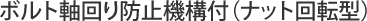ボルト軸回り防止機構付(ナット回転型)