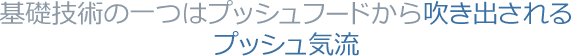 基礎技術の一つはプッシュフードから吹き出されるプッシュ気流