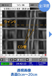 透視画像表面0cm~20cm