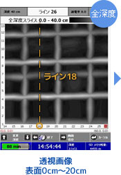透視画像表面0cm~20cm