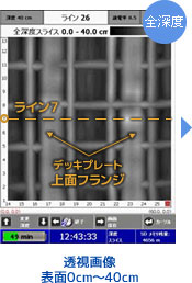 透視画像表面0cm~40cm