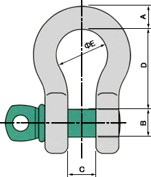 専用シャックル 寸法図