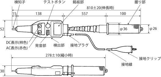 高低圧用検電器