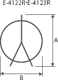通線ワイヤーE-4122R・E-4123R寸法図