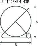 通線ワイヤーE-4142R・E-4143R寸法図