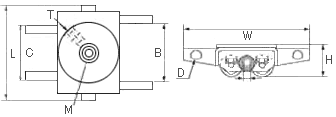 設置用ローラー寸法図