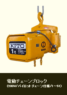 電動チェーンブロック(200V/パイロットチェーン仕様/1～5t)