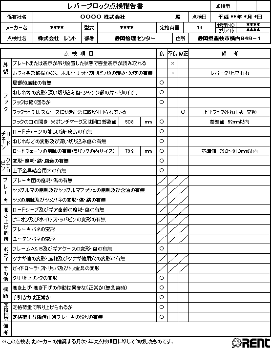 違法 訪問 であること 天井 クレーン 日常 点検 表 - vjmed.net