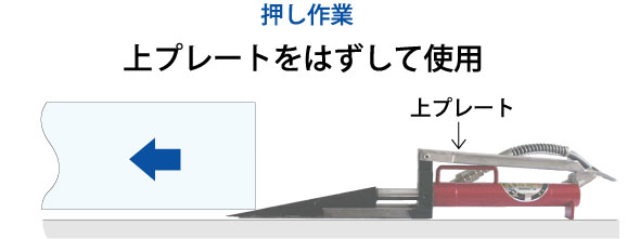 ウェッジジャッキ作業、横にずらす