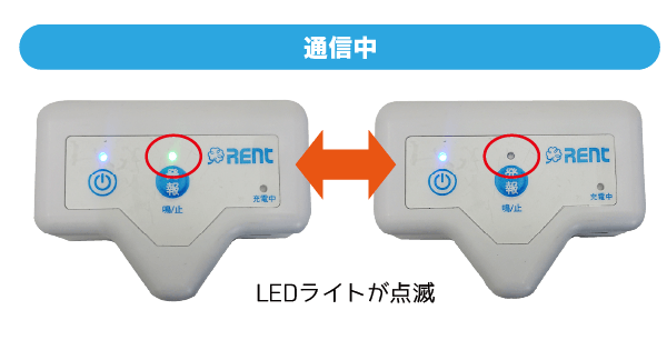 リモコンで合図到達を確認できます